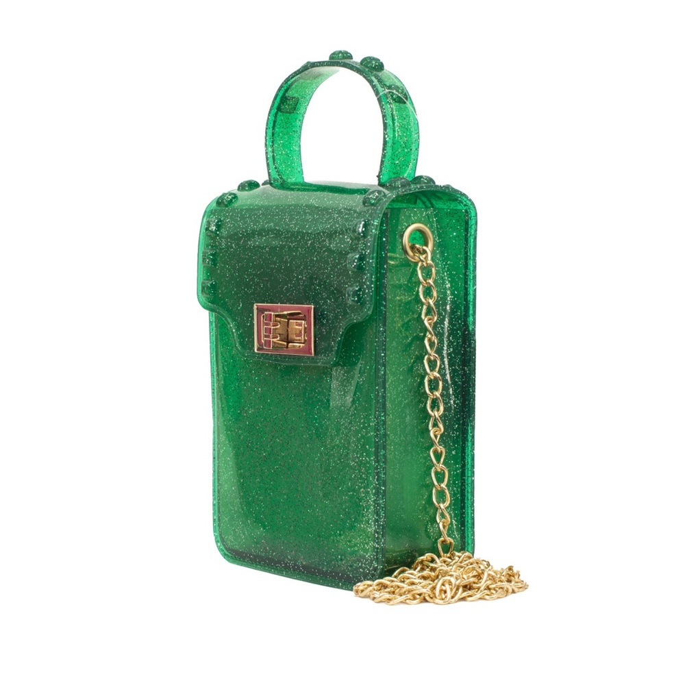 Olivia and Kate Women’s Small Emerald Jelly Crossbody Everyday Shoulder Bag NWOT
